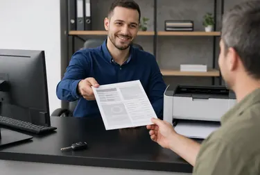 Mesas com impressora e documentos sendo preparados para entrega no despachante em Tatuí.